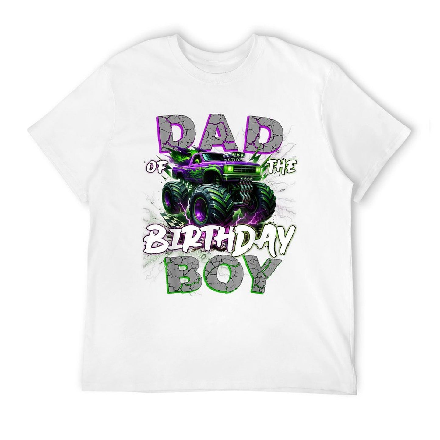 Dad Of The Birthday Monster Truck Family Matching Party Wrinkle-resistant T-Shirt