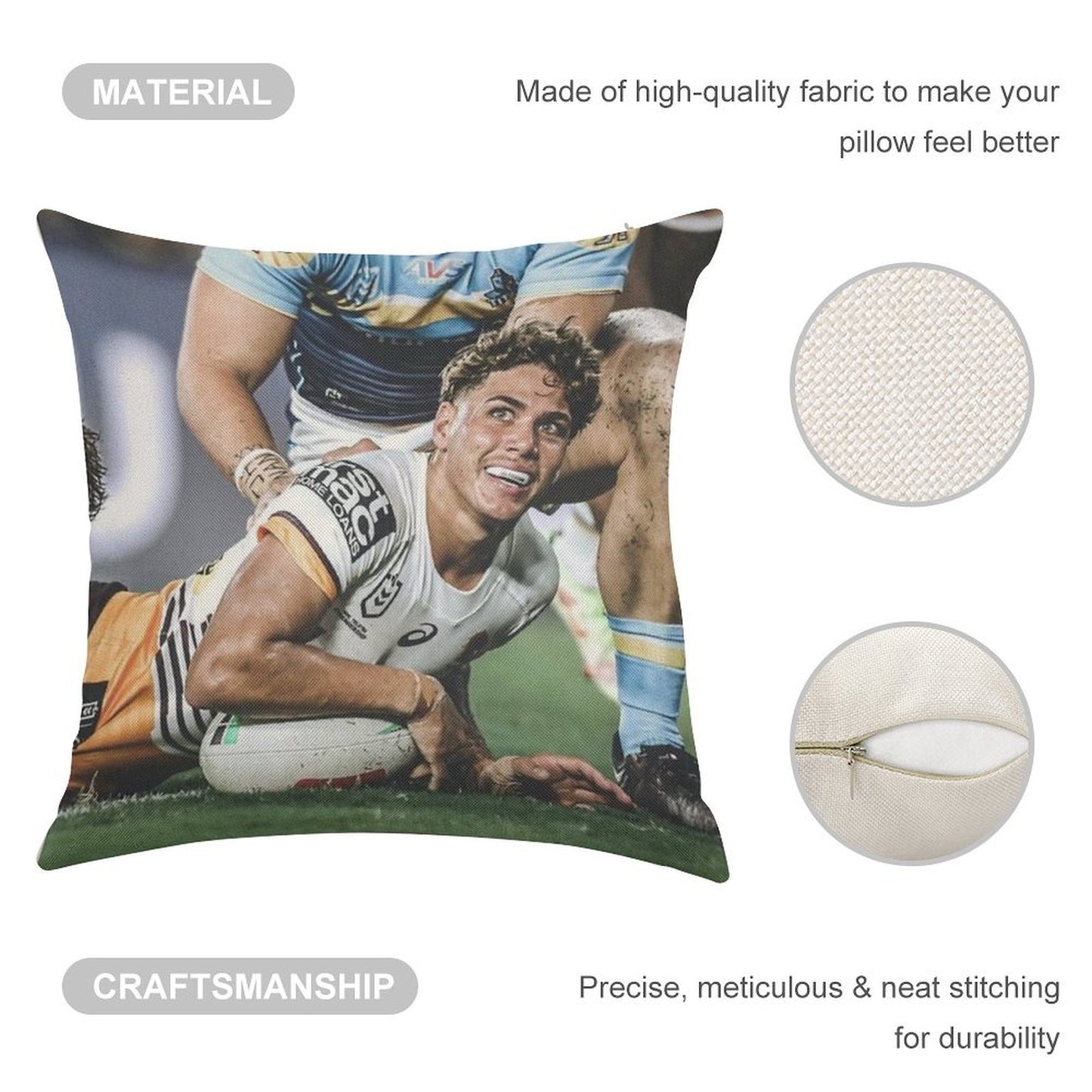 Reece Walsh Linen Throw Pillow Cover