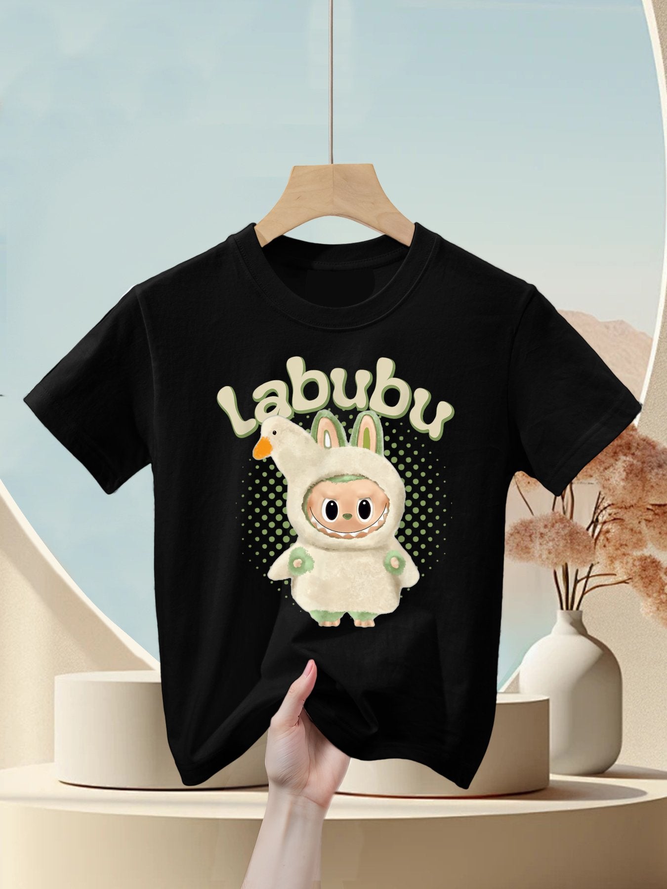 Labubu Lover Cute Labubu The Monsters Duck Funny Kids T-Shirt