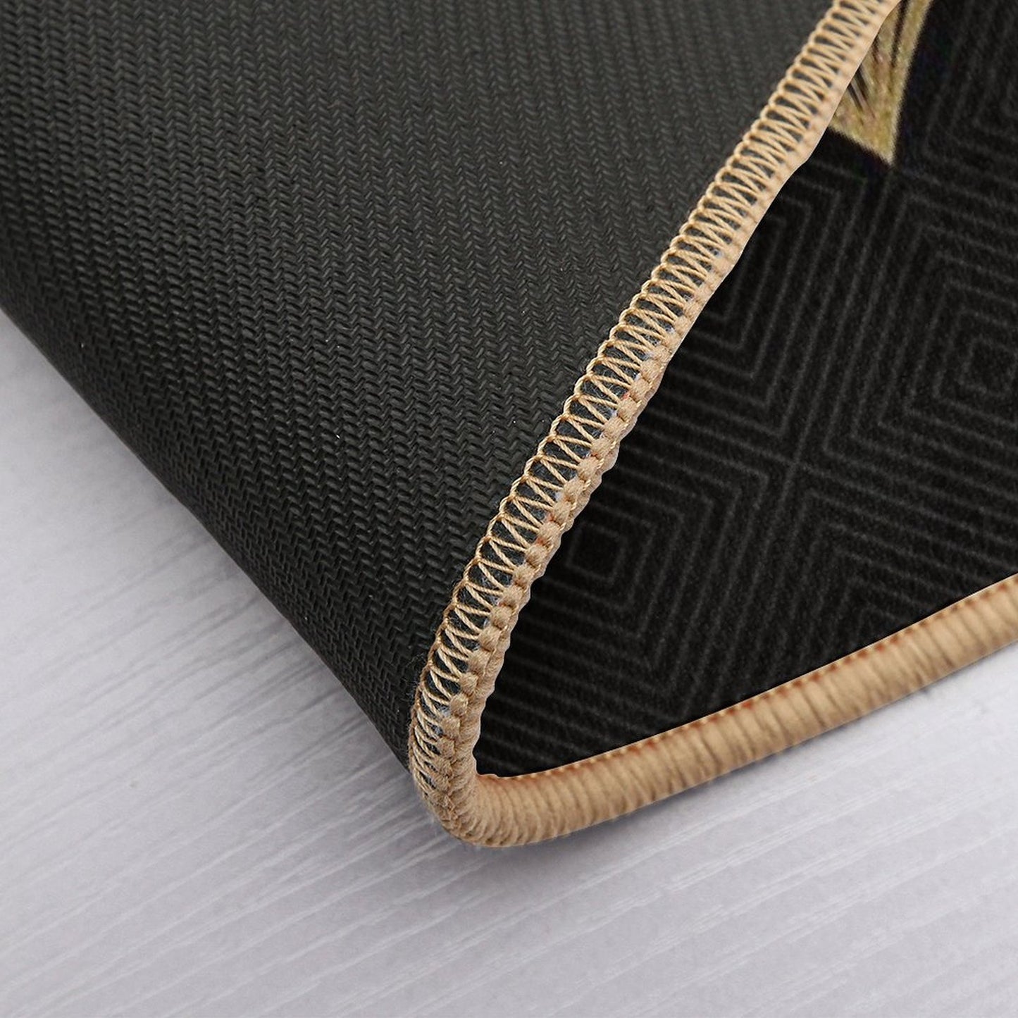 Reims, France Luxueux Black And Gold Hues Art Deco Durable Bath Mat