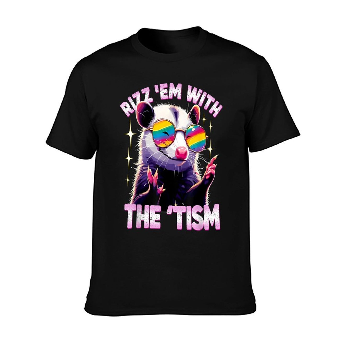 Autism Opossum Funny Rizz Em With The Tism Meme Autistic T-Shirt