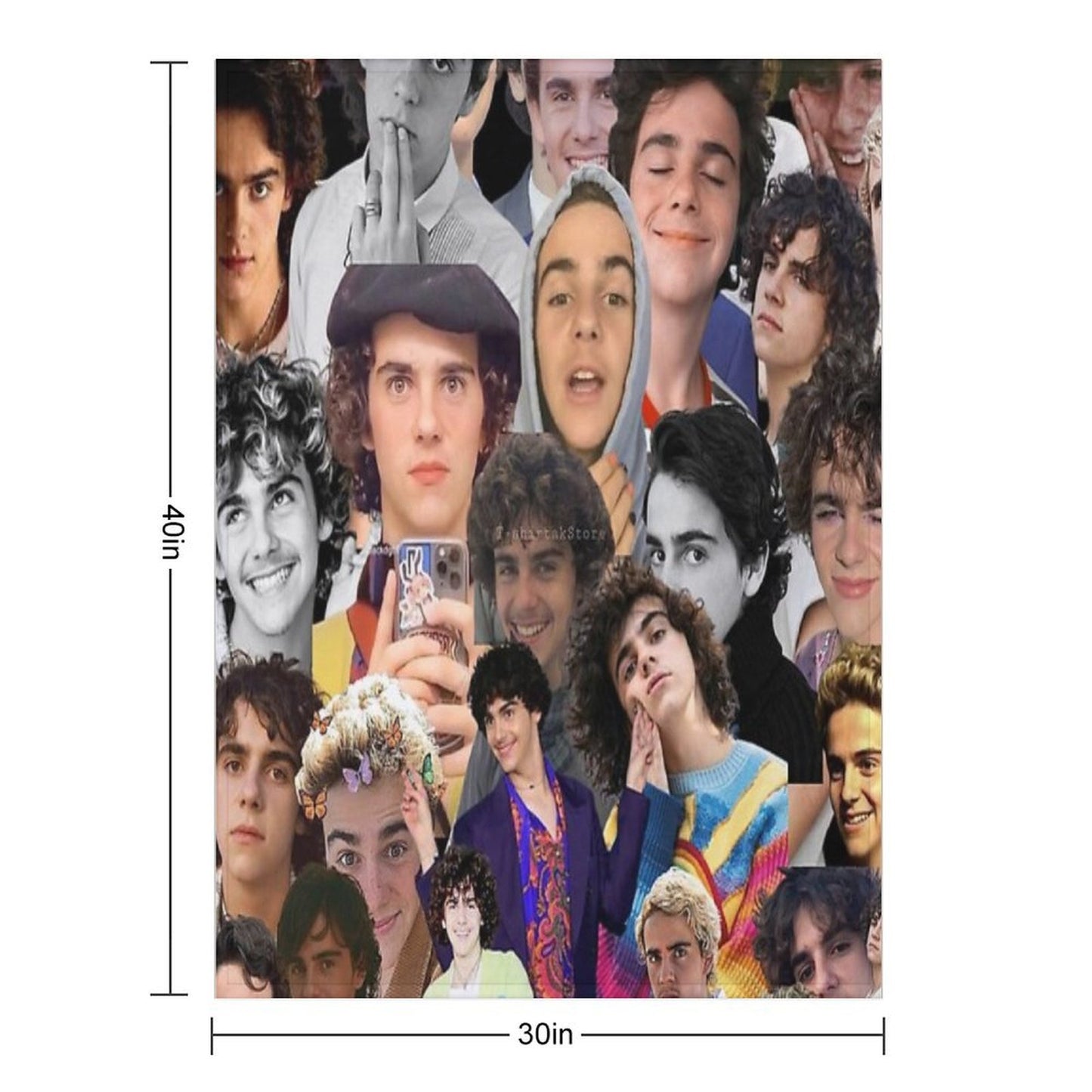 Jack Dylan Grazer Photo Collage Throw Blanket