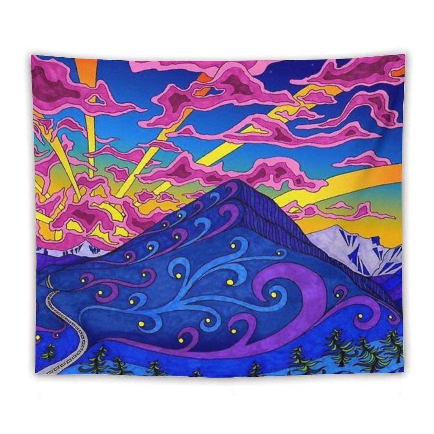 Psychedelic Landscape Tapestry