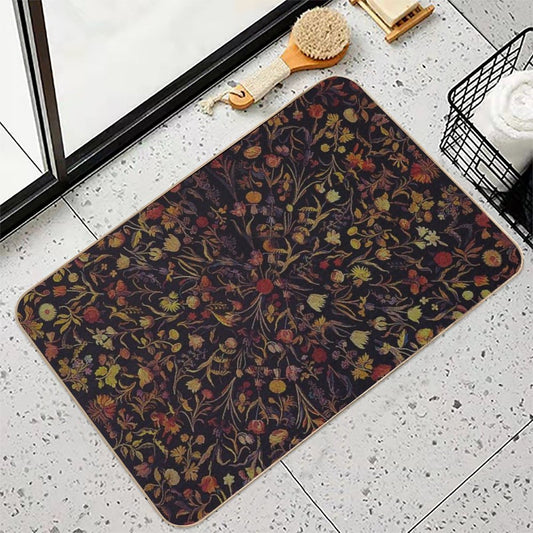Midnight Floral Bath Mat
