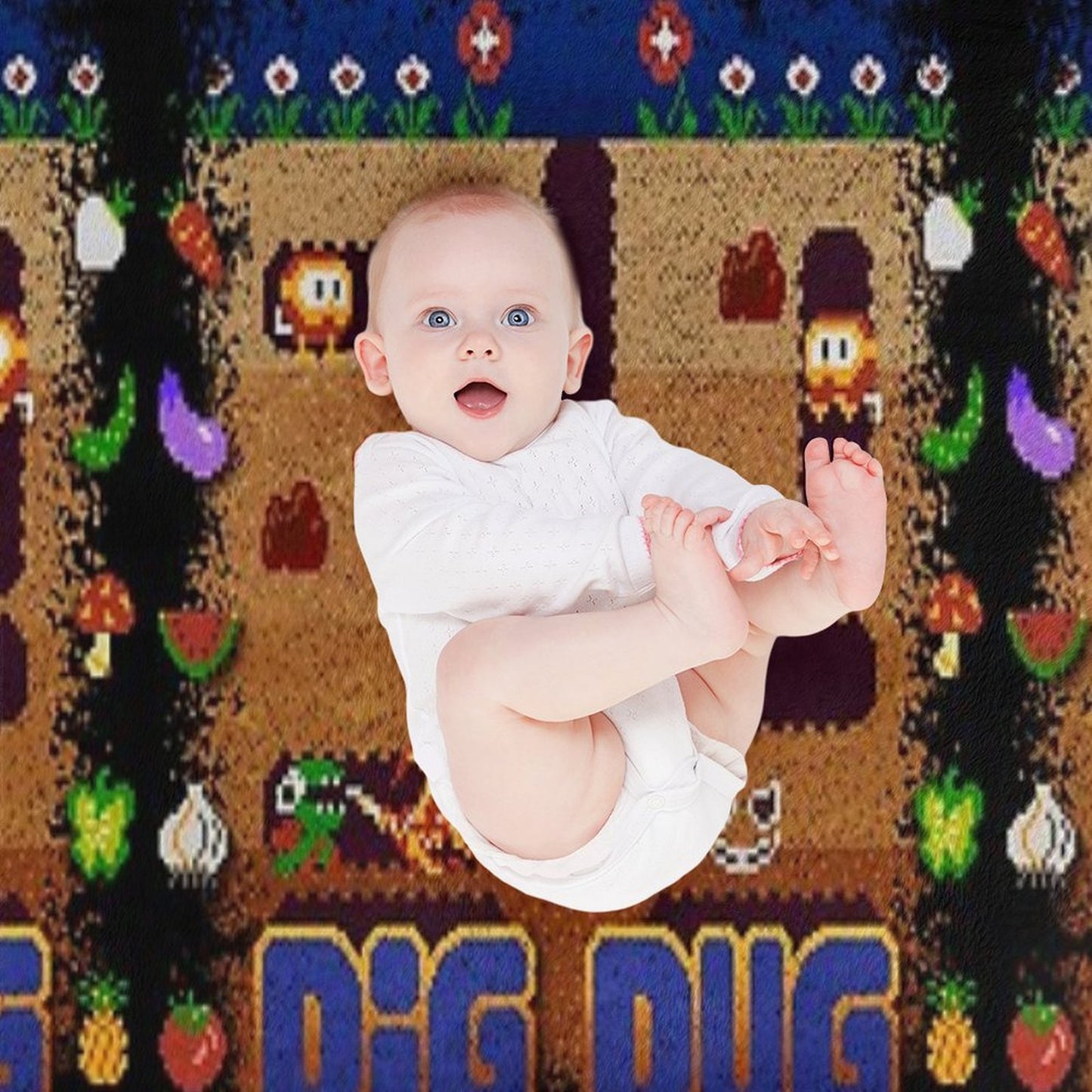 Dug Dig Throw Blanket