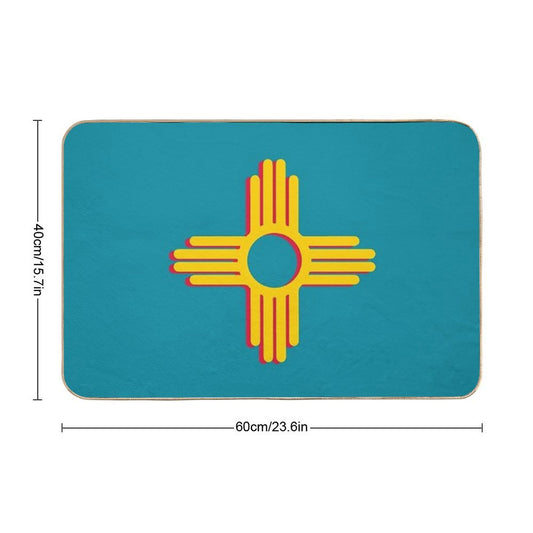Zia Symbol New Mexico Symbol Bath Mat