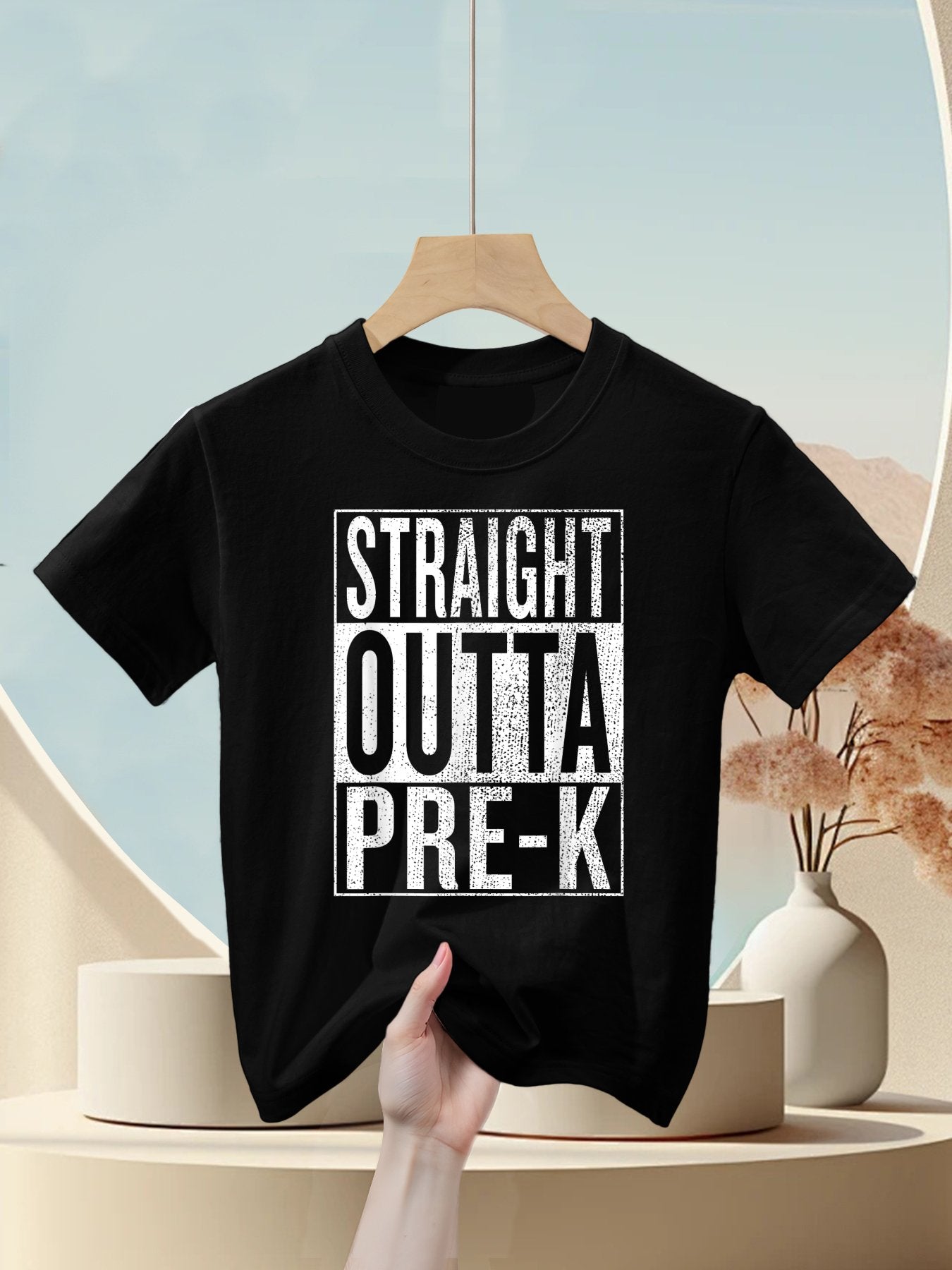 Straight Outta Pre-K Graduation Funny Pre Kindergarten Grad Kids T-Shirt