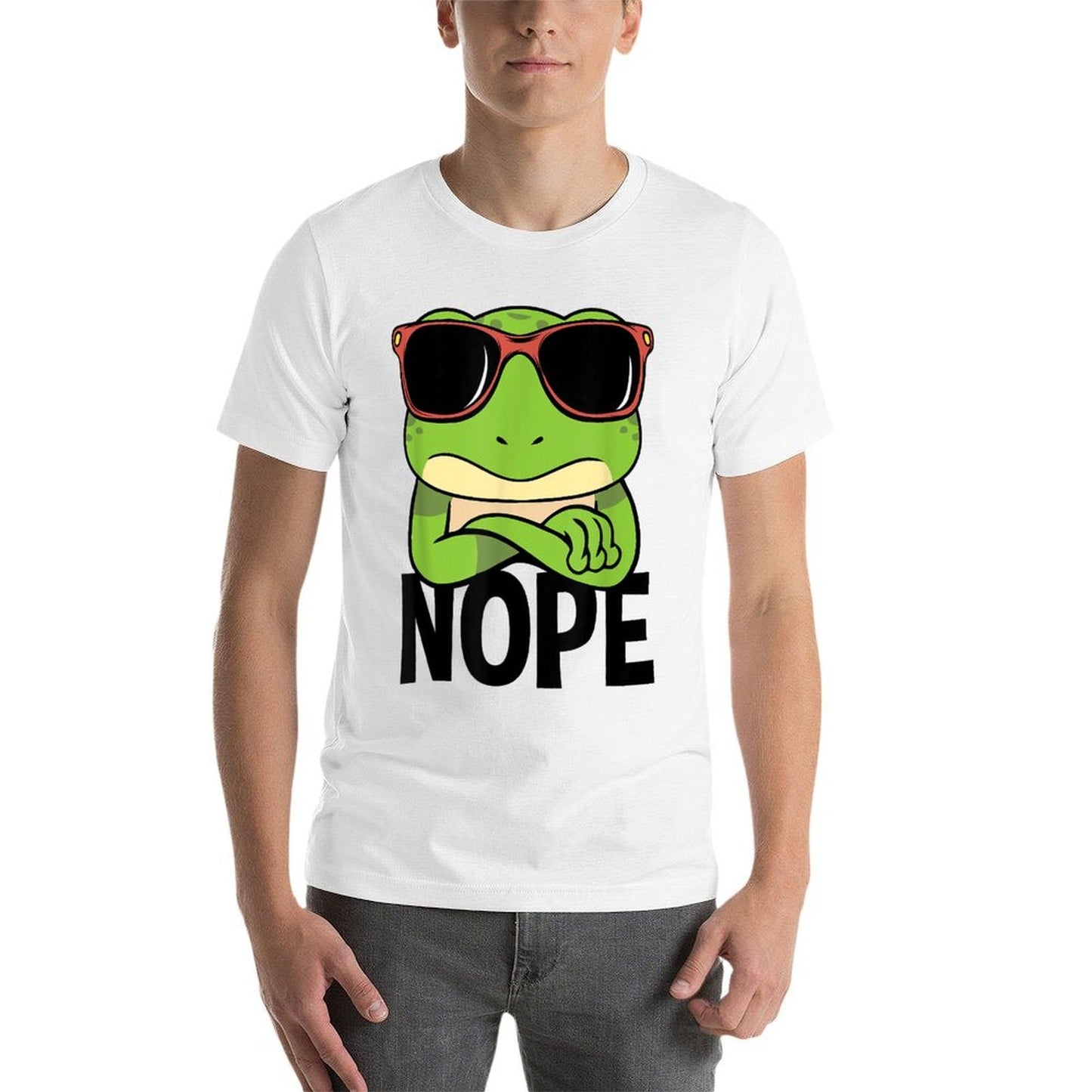 Nope Frog Nope Simple Nope Funny Statement Easy-care T-Shirt