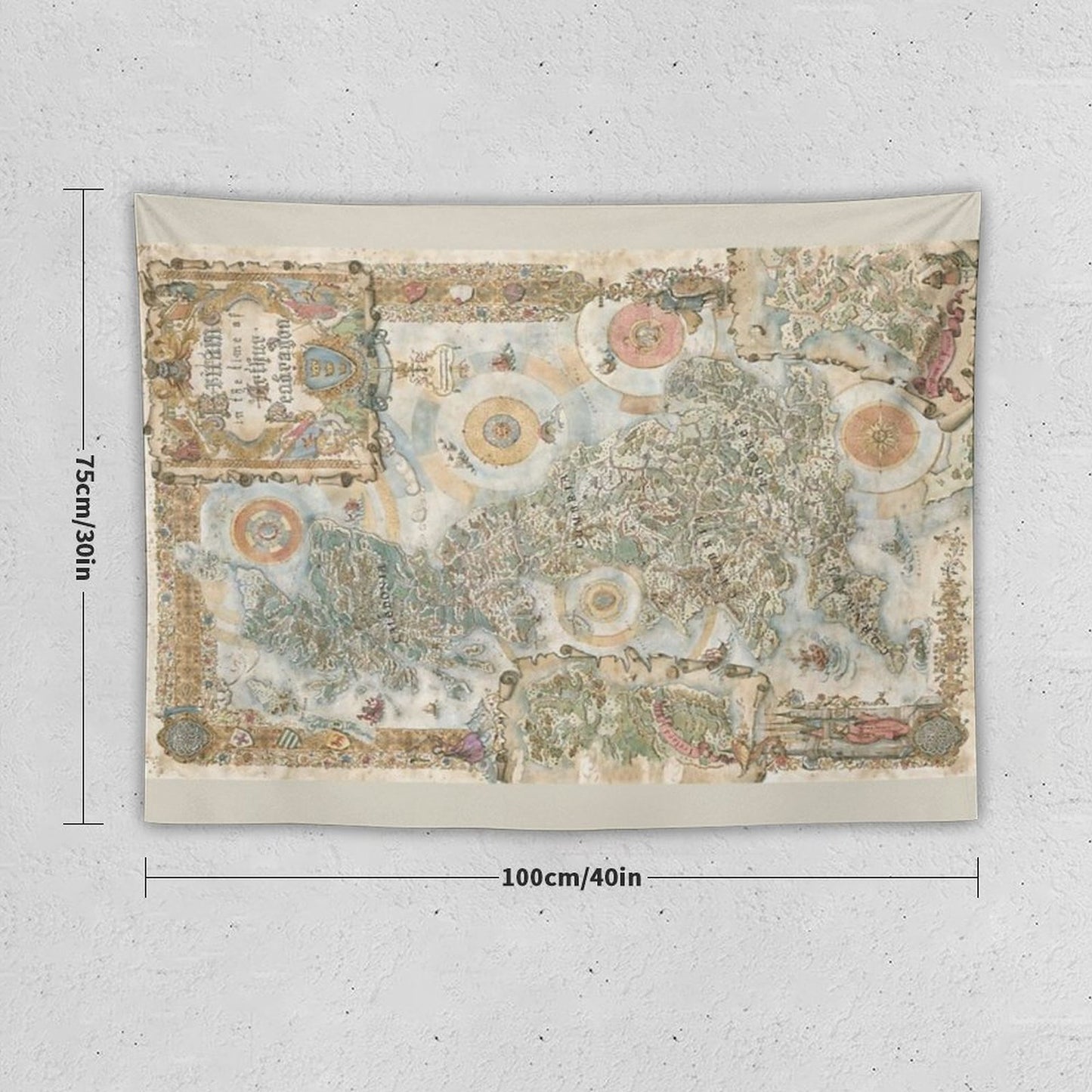 Pendragon 6th Edition Map by Francesca Baerald Tapestry