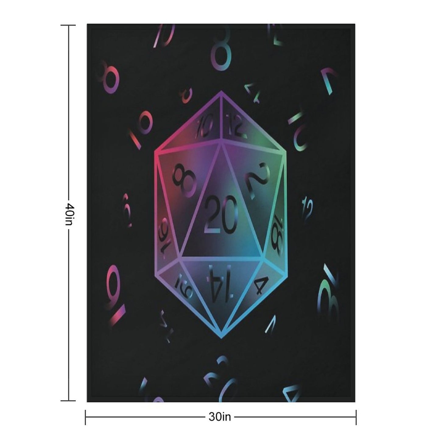 D20 Dungeons And Dragons Dice Throw Blanket