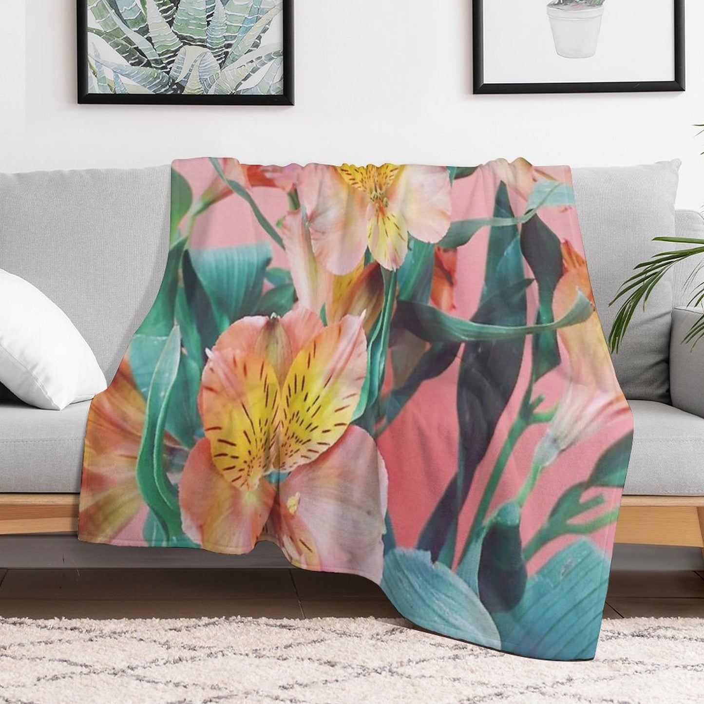 Spring Bouquet Throw Blanket