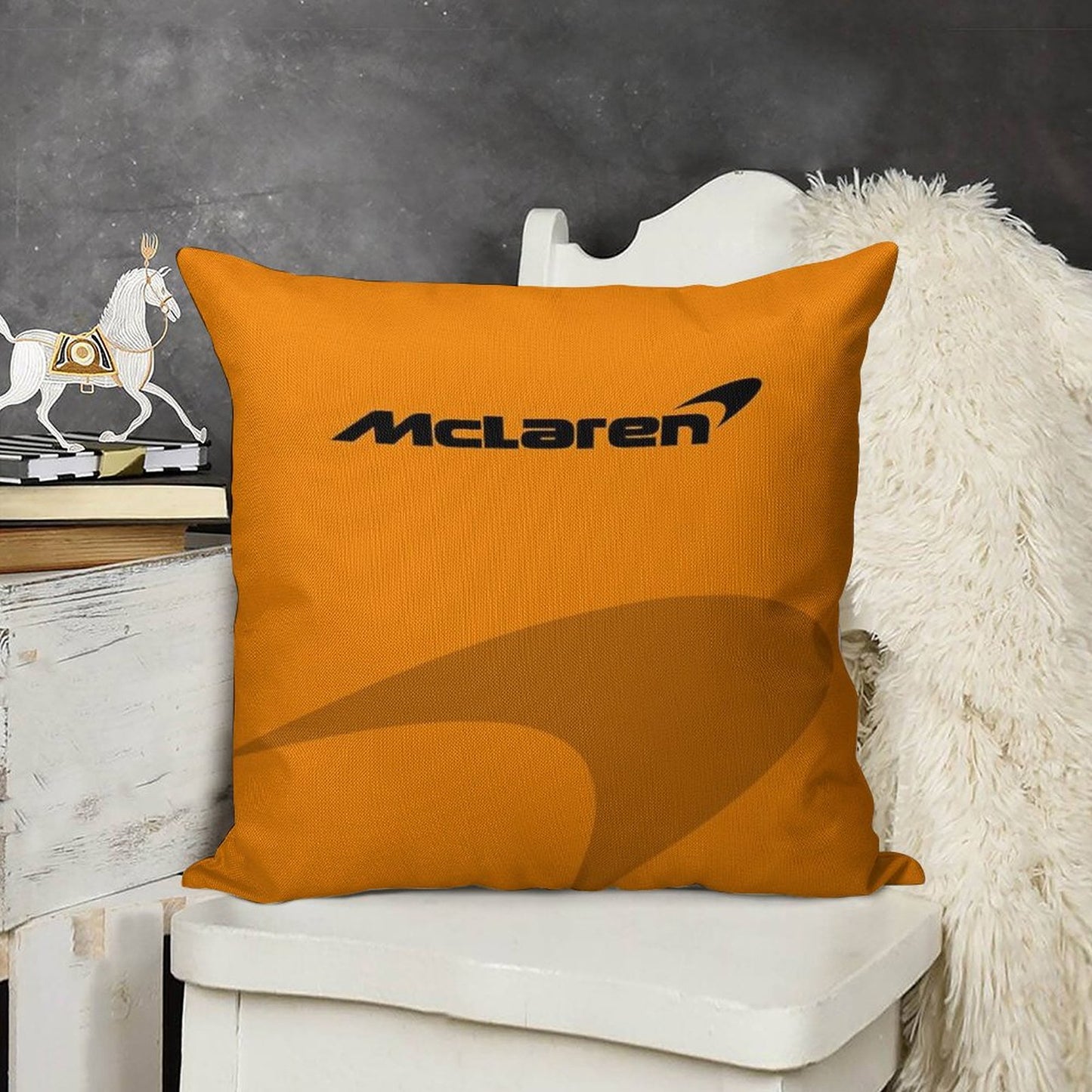 Minimalistic Mclaren Formula 1 Team Inspired Iphone Cover And Samsung Mobile Case Best Gift for F1 Fans Linen Throw Pillow Cover
