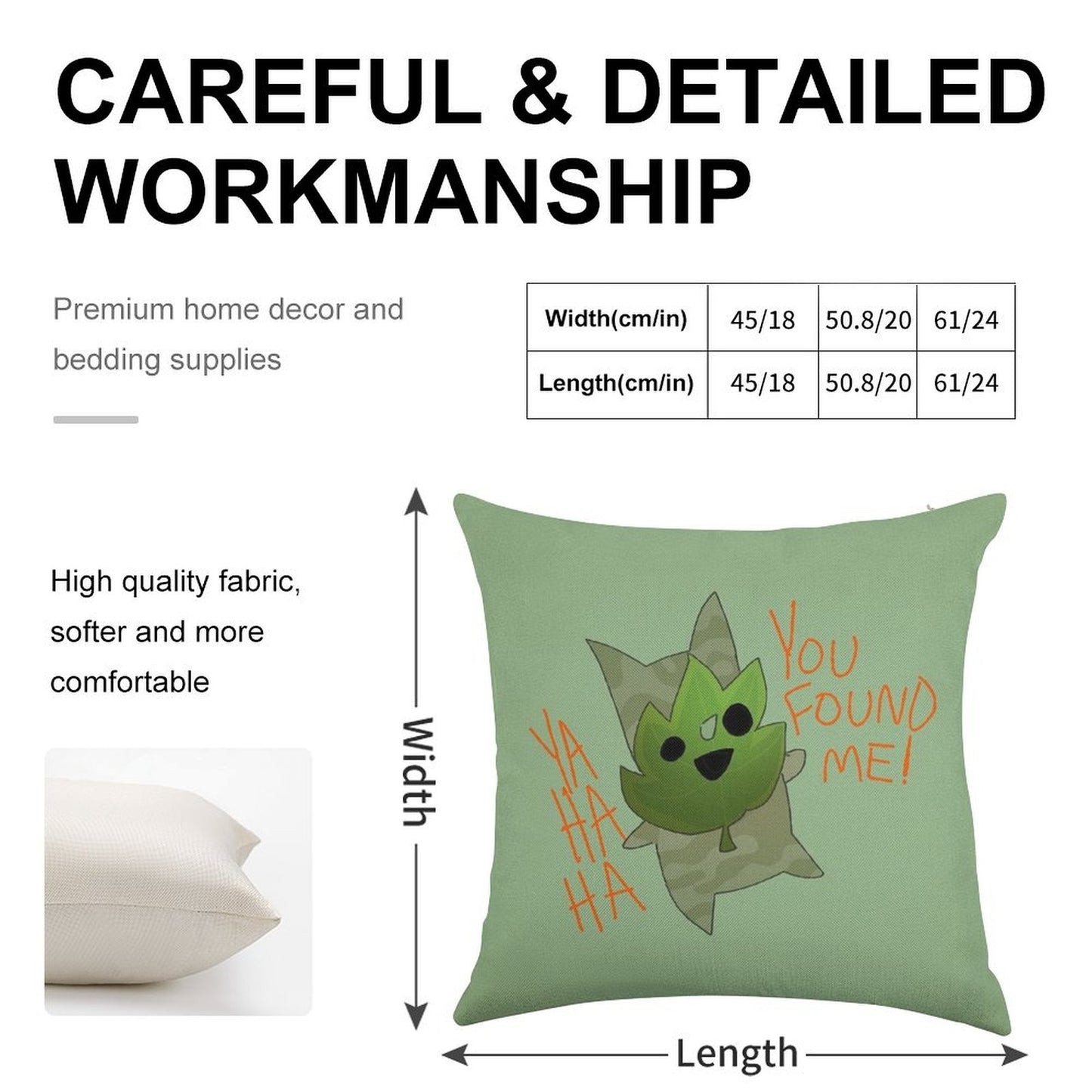 You Found Him! Linen Throw Pillow Cover