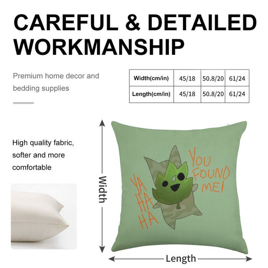 You Found Him! Linen Throw Pillow Cover
