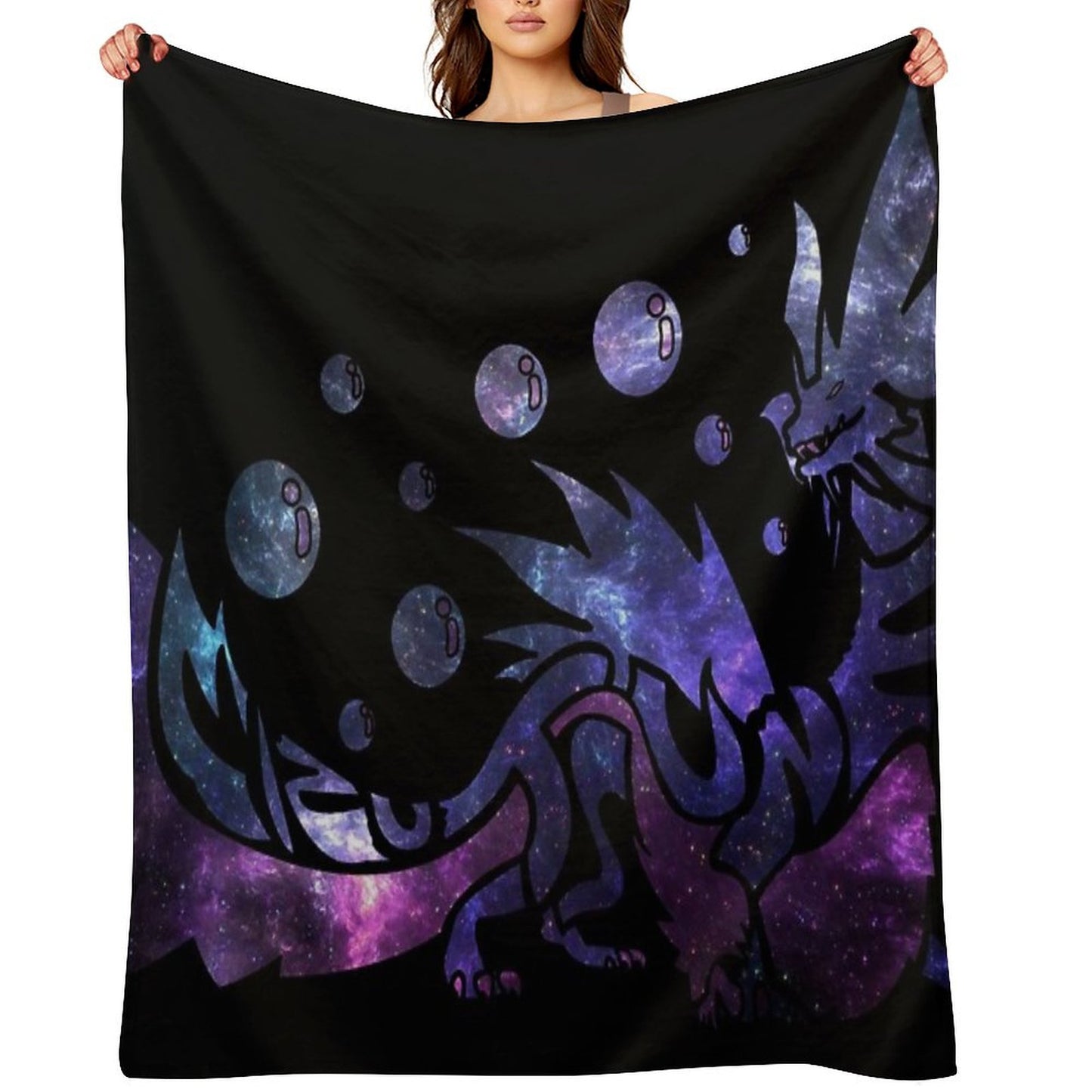 Monster Hunter World - Mizutsune (Galaxy Design) Throw Blanket