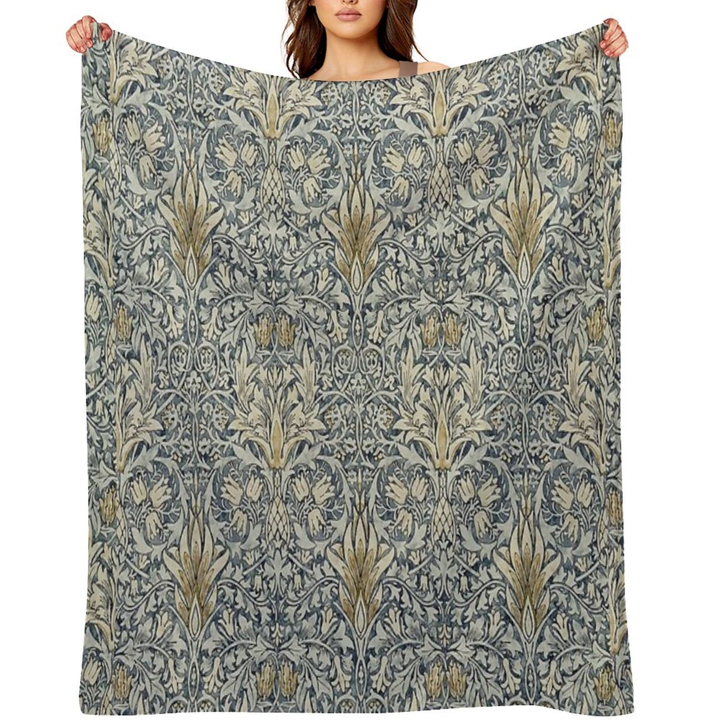 William Morris Snakeshead Pattern Throw Blanket