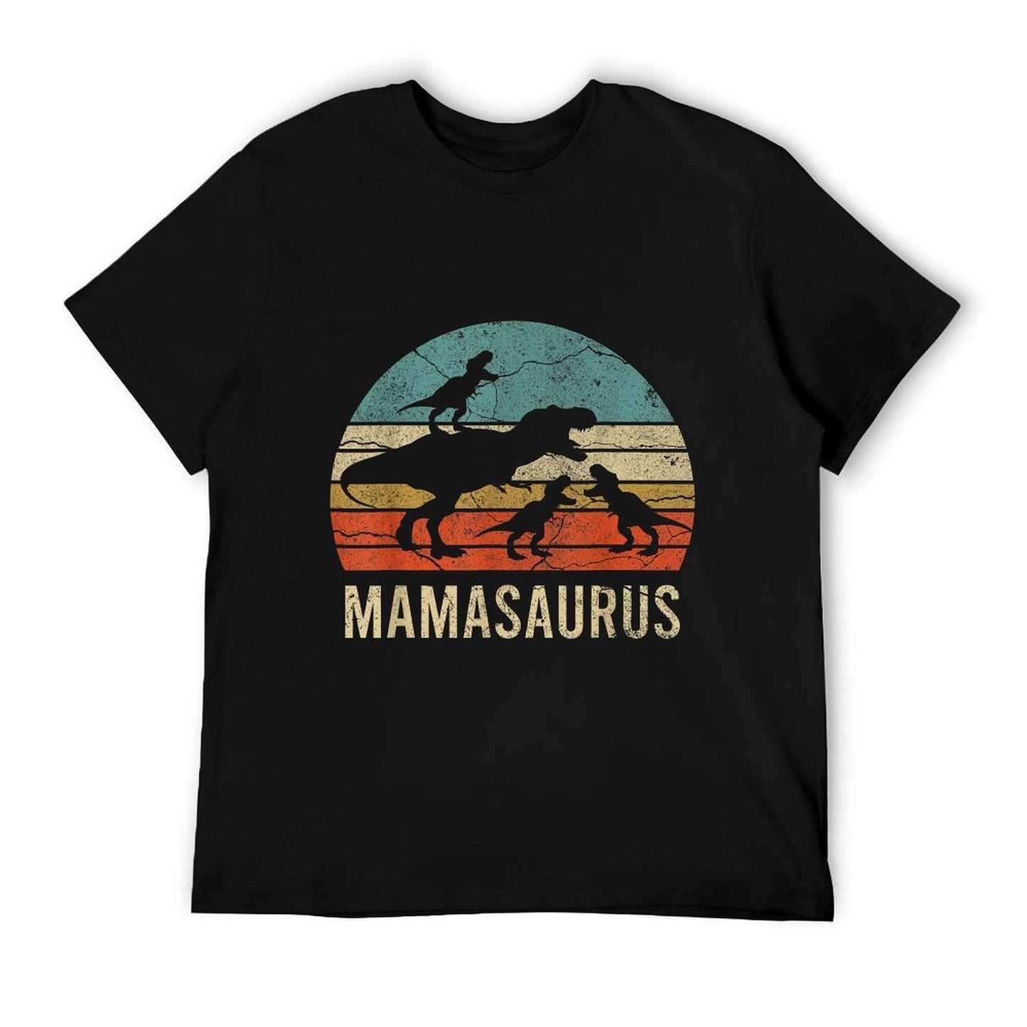 Mommy Mom Mama Dinosaur Funny 3 Three Kids Mamasaurus Gift T-Shirt
