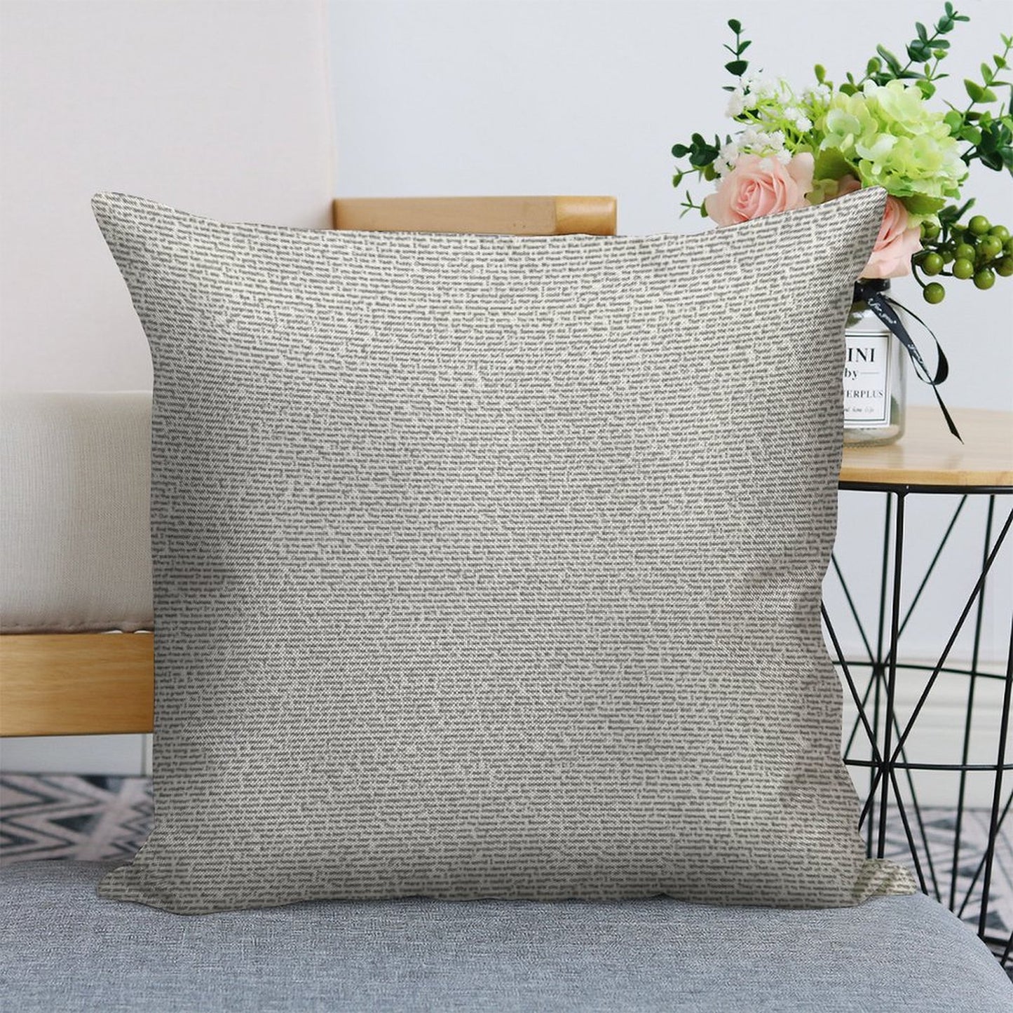 The Entire Bee Movie Script Linen Throw Pillow Cover