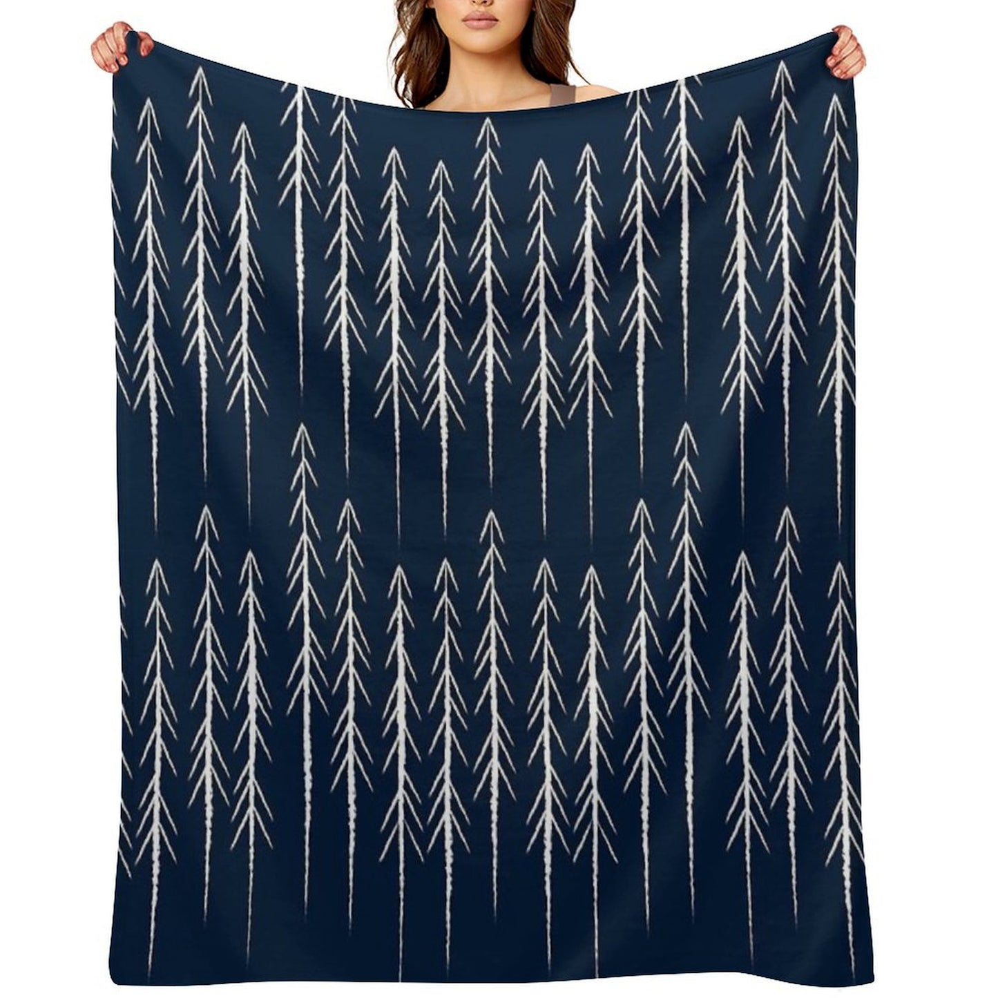 Pine Trees Throw Blanket