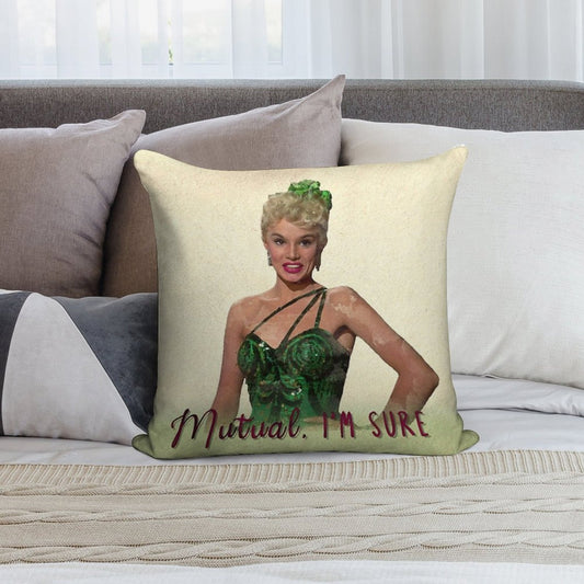 Mutual, I'm Sure - White Christmas Soft Ultra-Soft Texture Throw Pillow