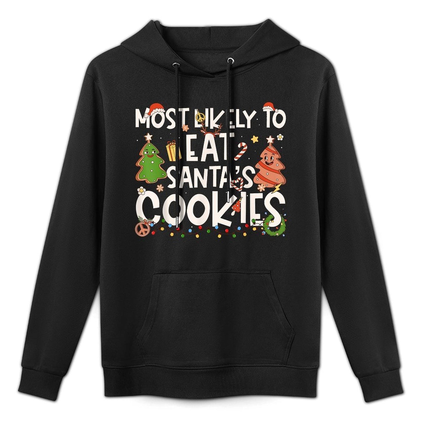 Most Likely to Eat Santas Cookies Family Matching Christmas Shape Retention Hoodie