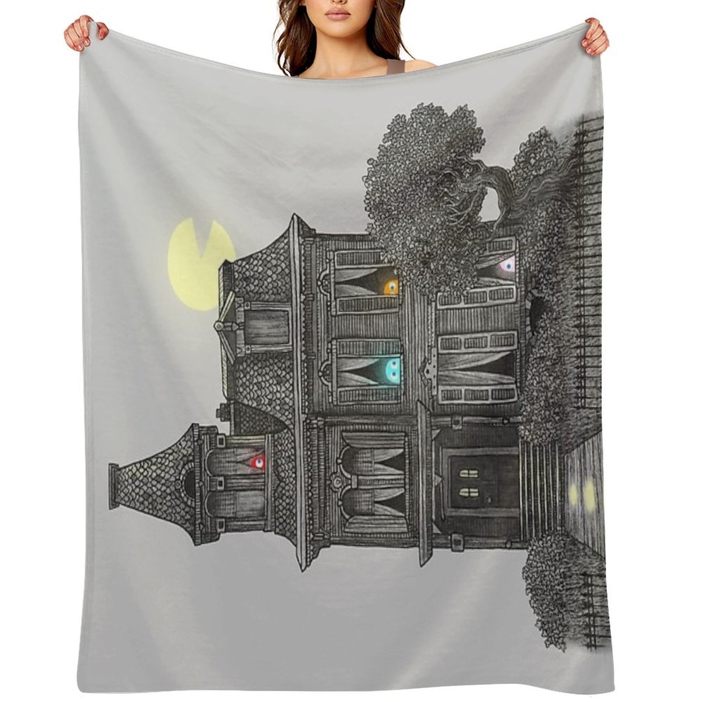 Haunted by The 80's Throw Blanket