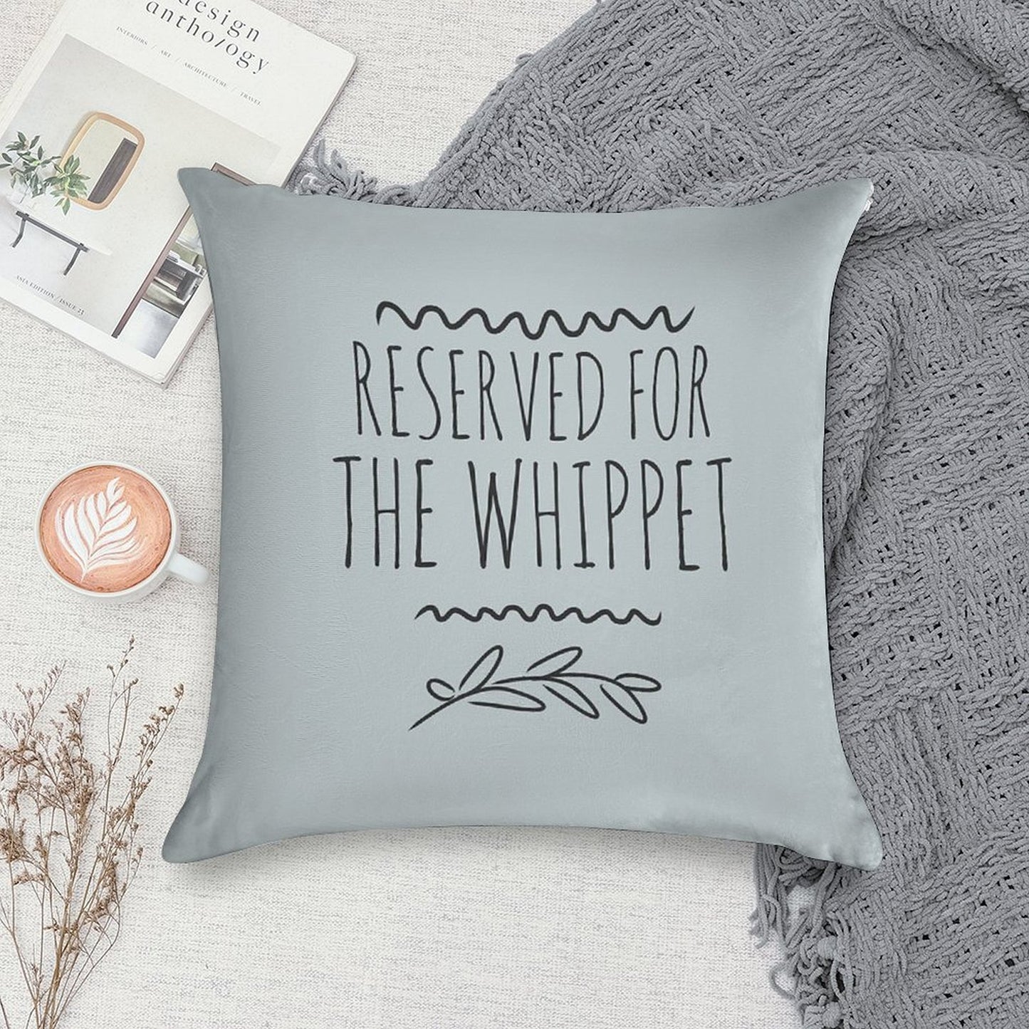 Reserved for The Whippet Soft High-Density Material Throw Pillow