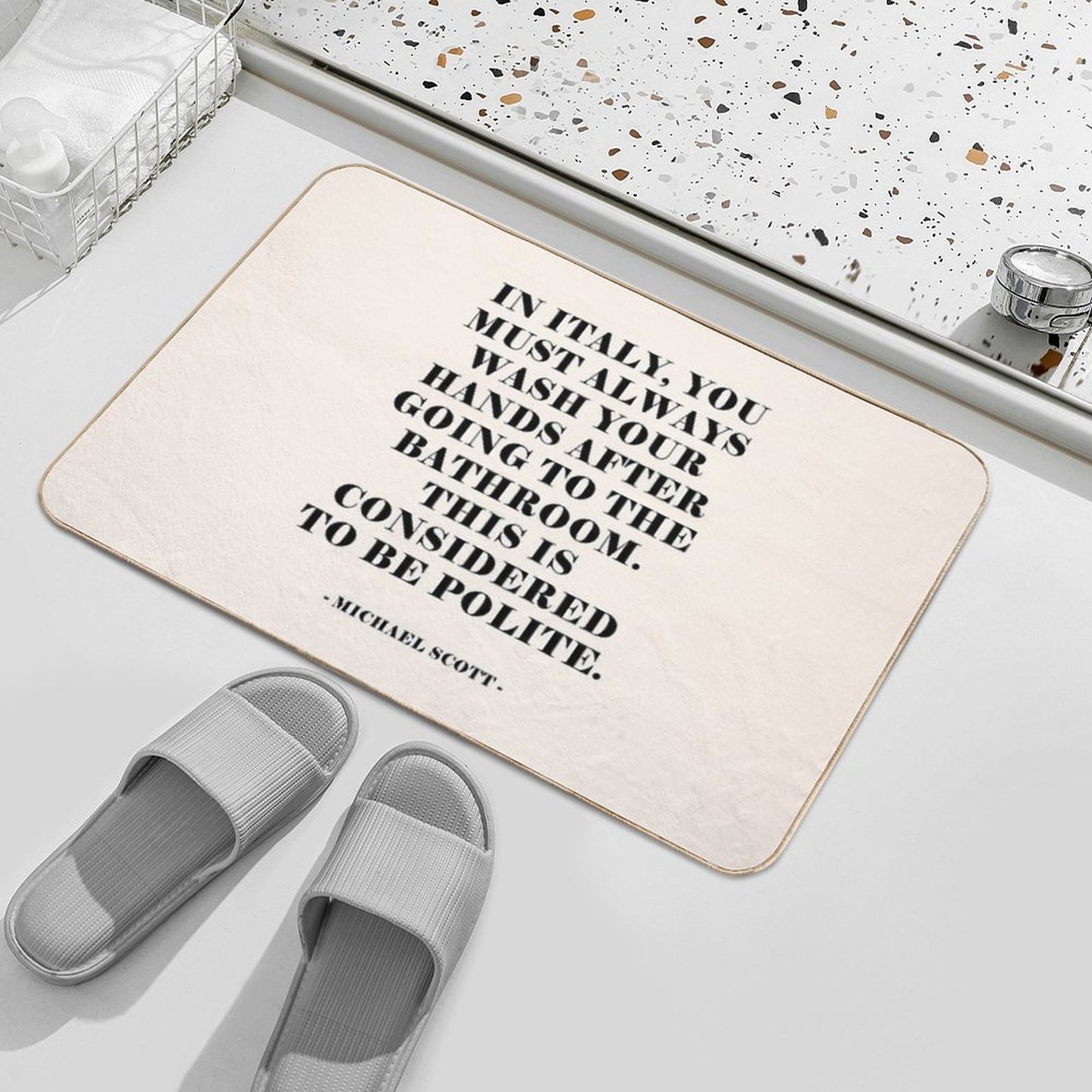In Italy - The Office Quote Bath Mat