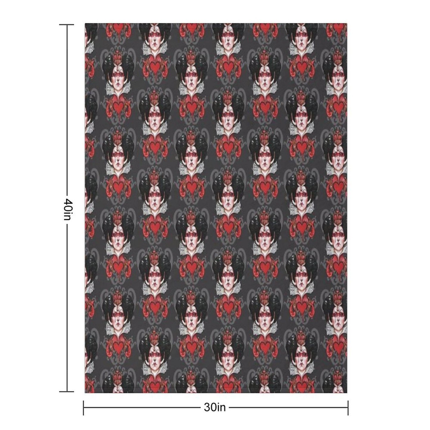 Queen of Hearts Throw Blanket