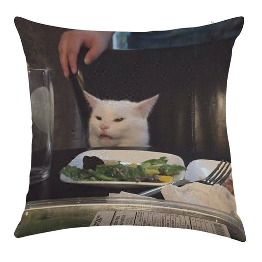 It Cat Linen Throw Pillow Cover