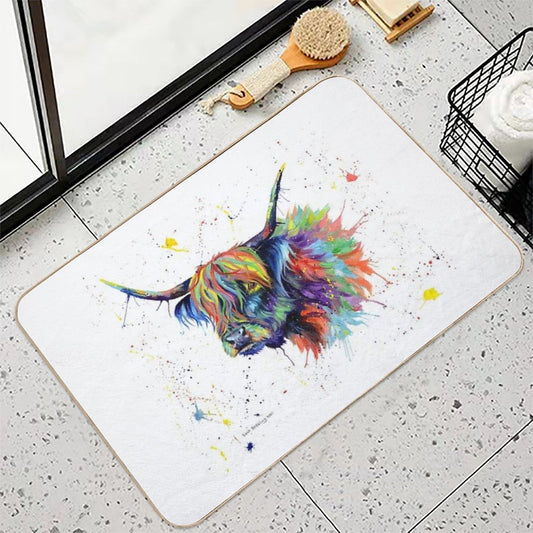 Highland Cow Multicolour Bath Mat