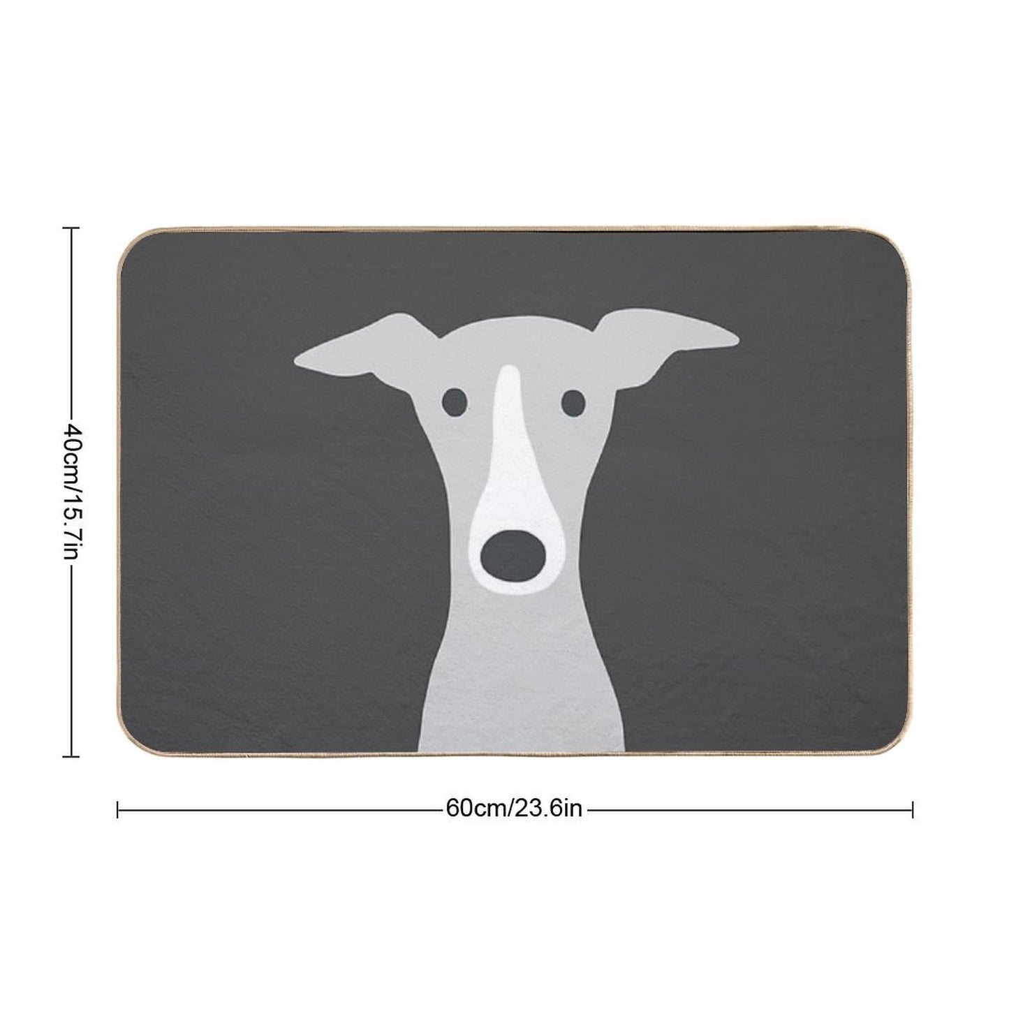 Greyhound Italian Greyhound Cute Whippet Dog Bath Mat
