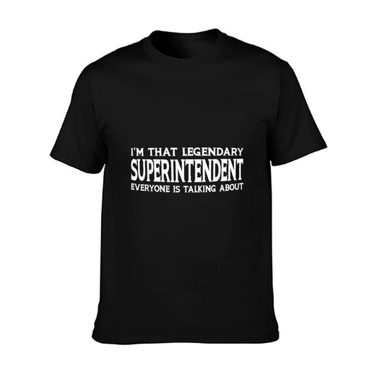 Superintendent Gifts Superintendent Job Title Employee Funny - Black, Small, Unisex-Adults, Men,, T-Shirt