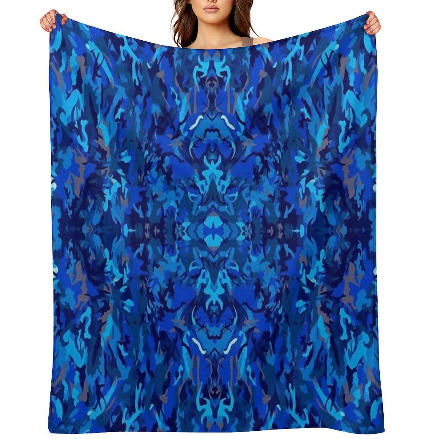 A Mix Up of The Blues Throw Blanket