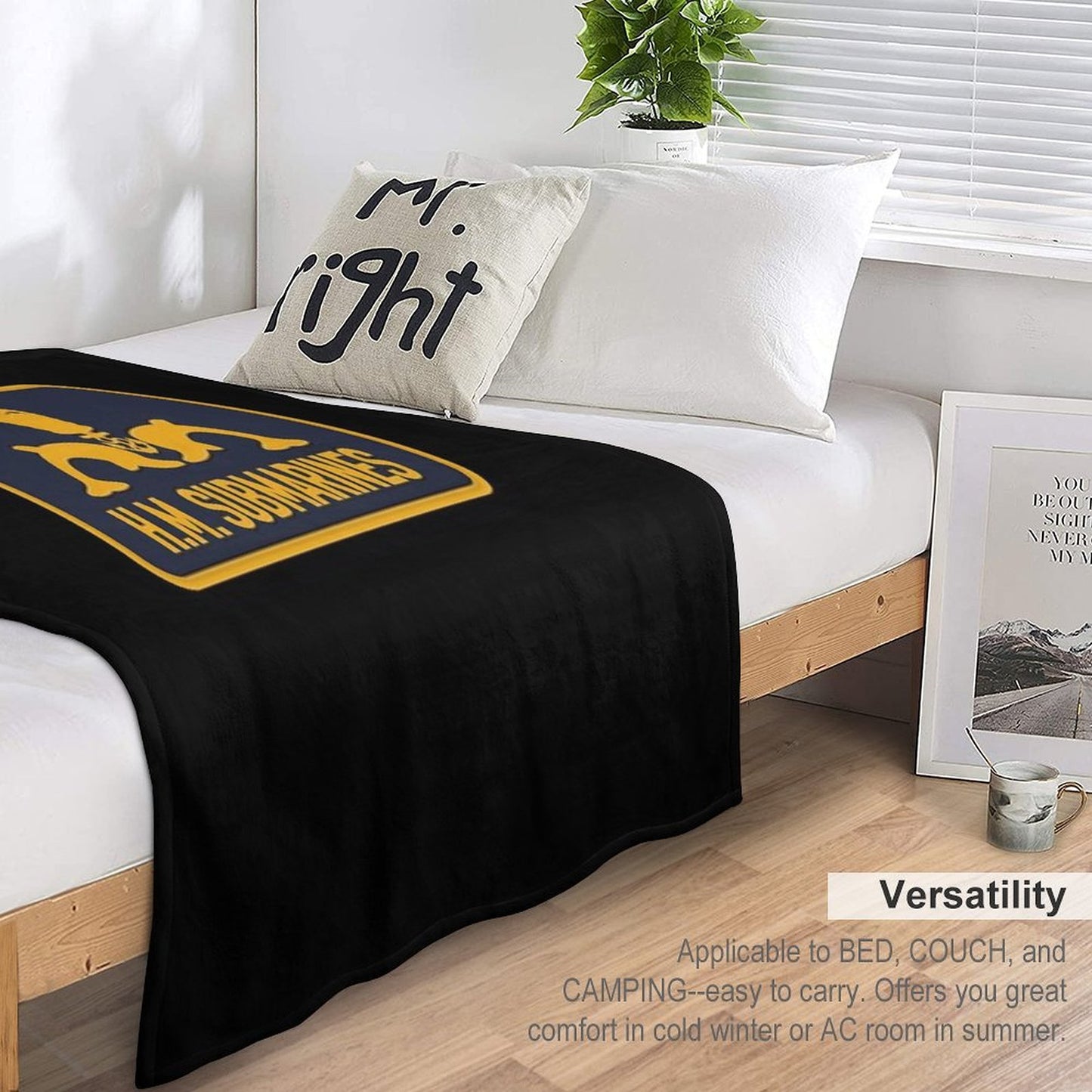 H.M. Submarines Patch Throw Blanket