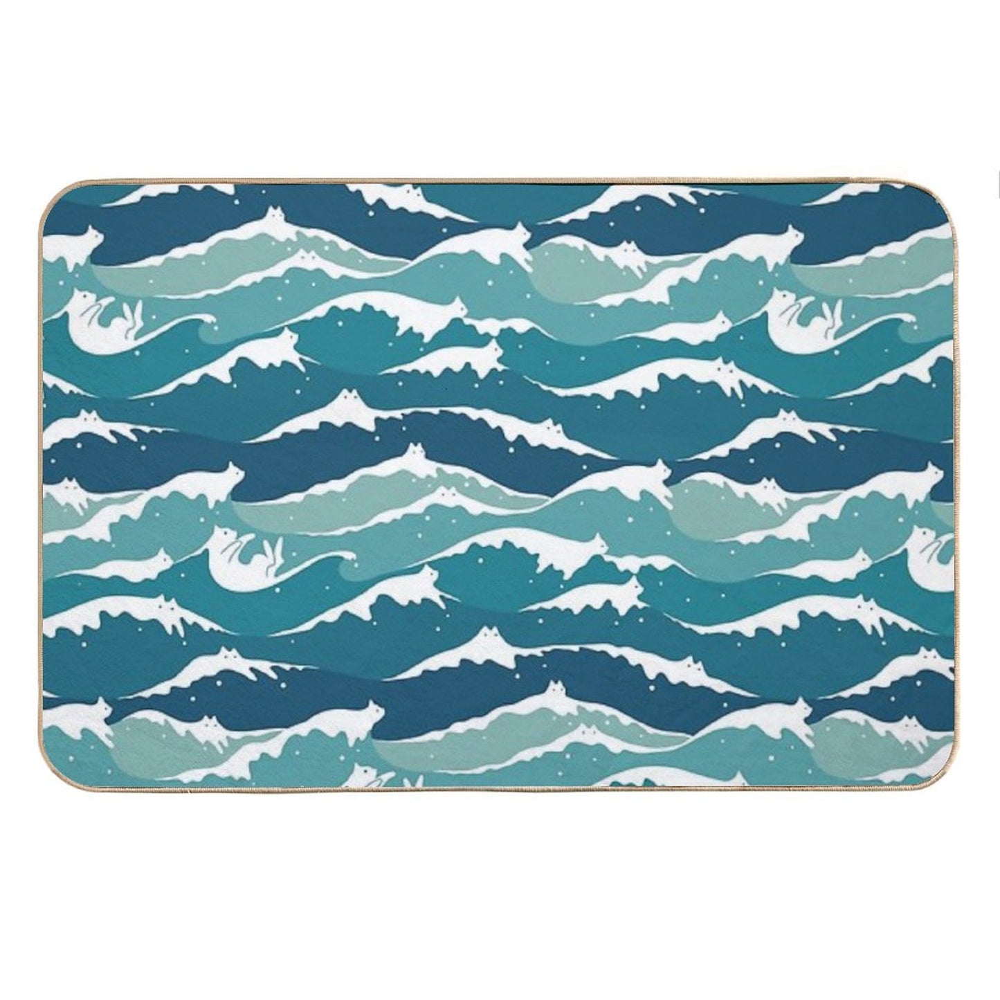 Cat Landscape 135 Cat Waves Bath Mat