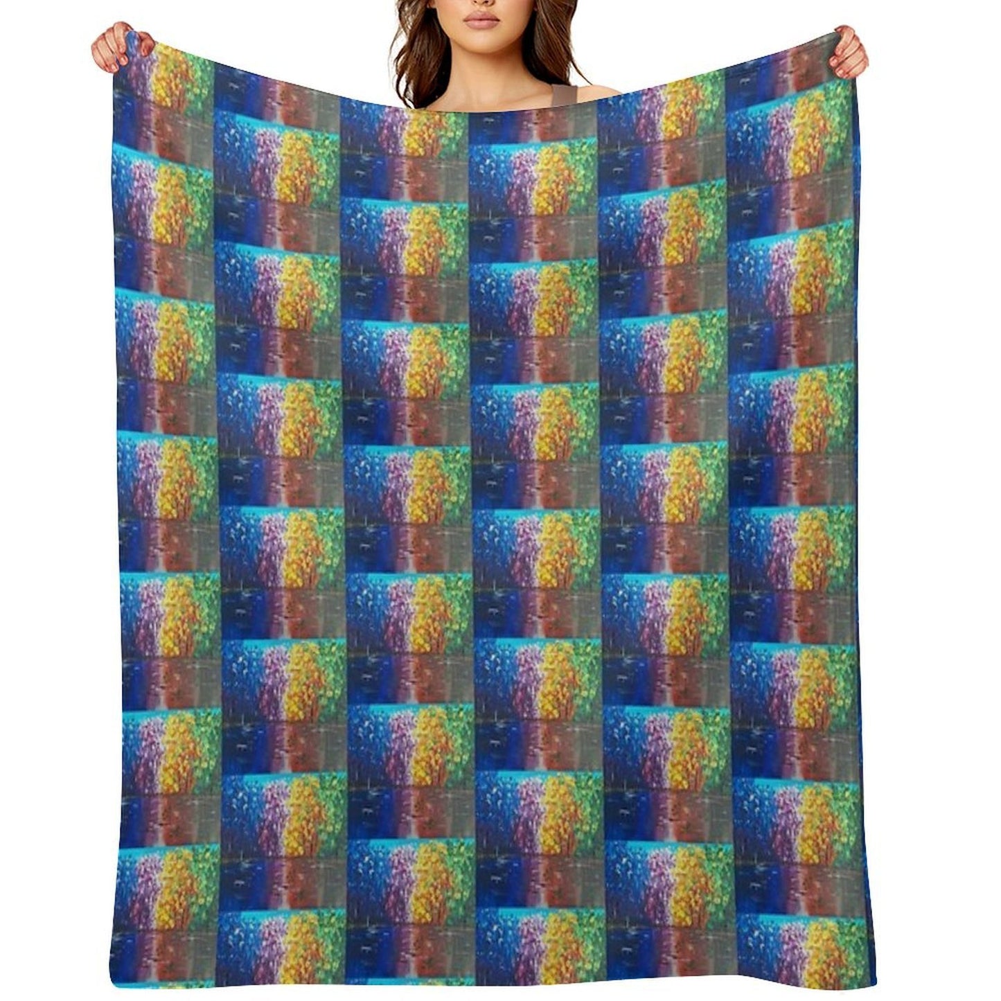 Chromatic Reflections Throw Blanket