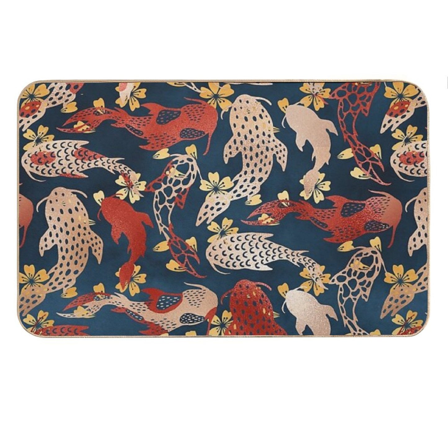 Kyoto Koi Fish Pattern Bath Mat