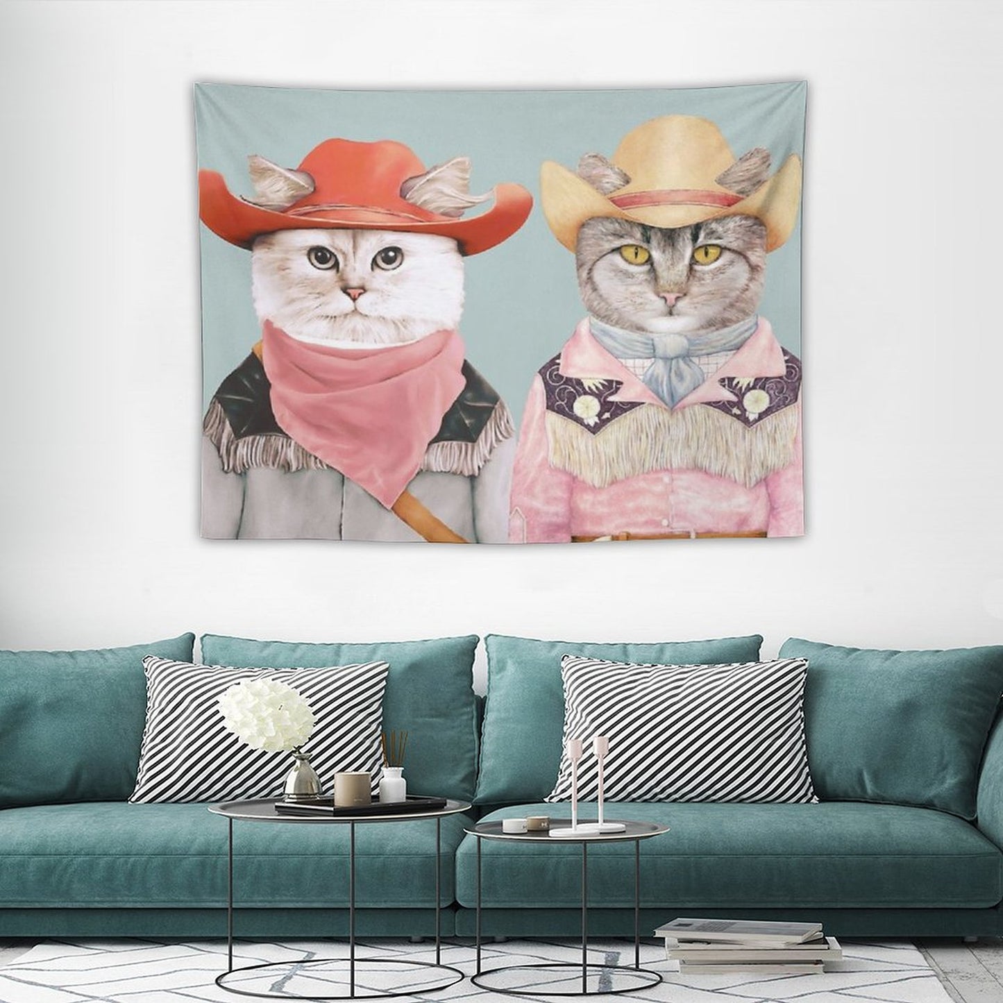 Cowboy Cats Tapestry