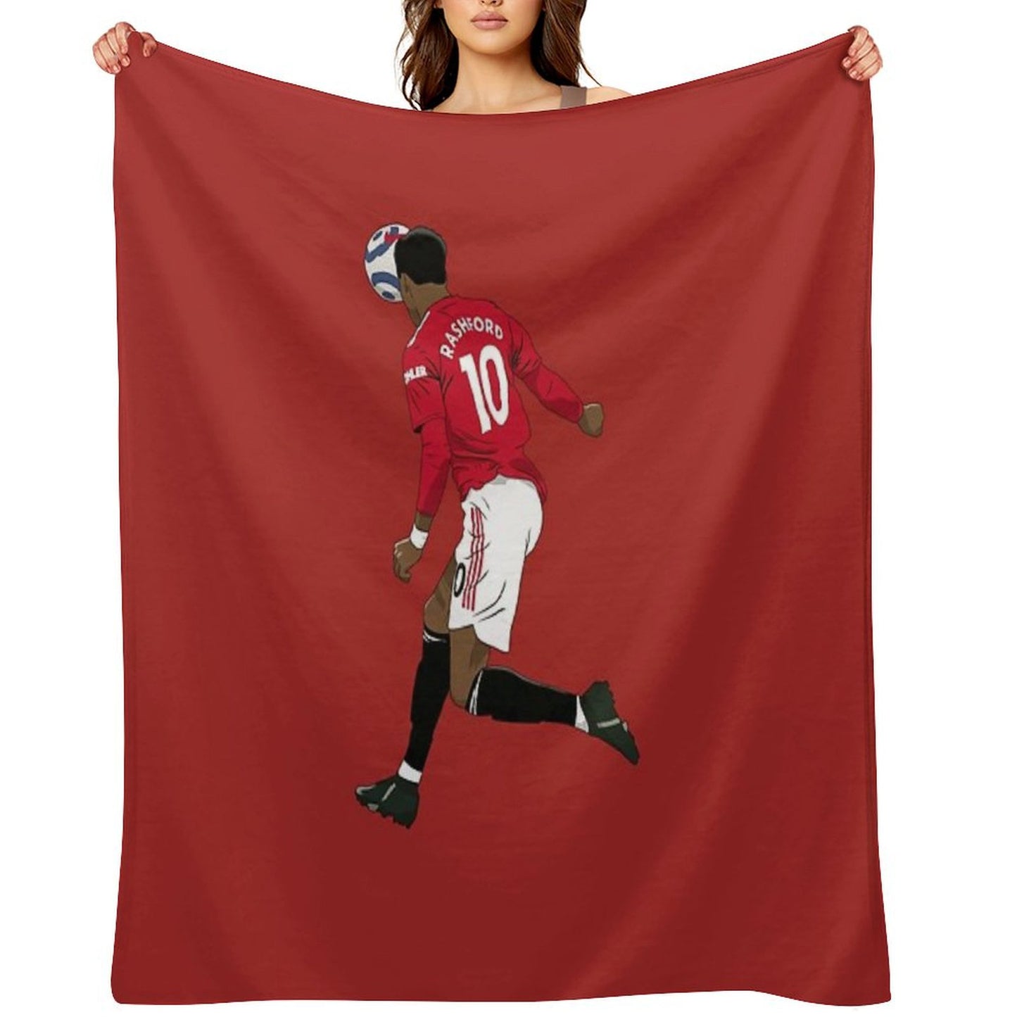 Marcus Rashford Header Throw Blanket
