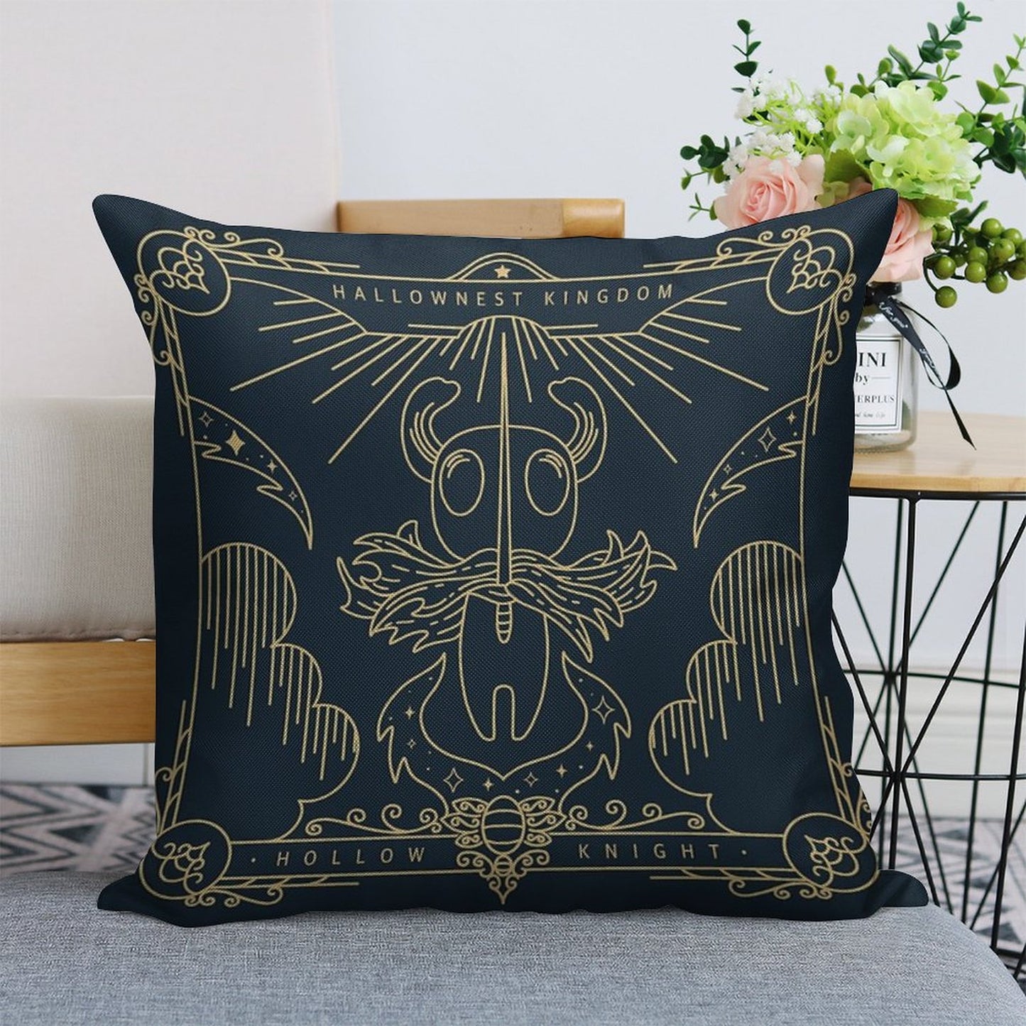 Hollow Knight Linen Throw Pillow Cover