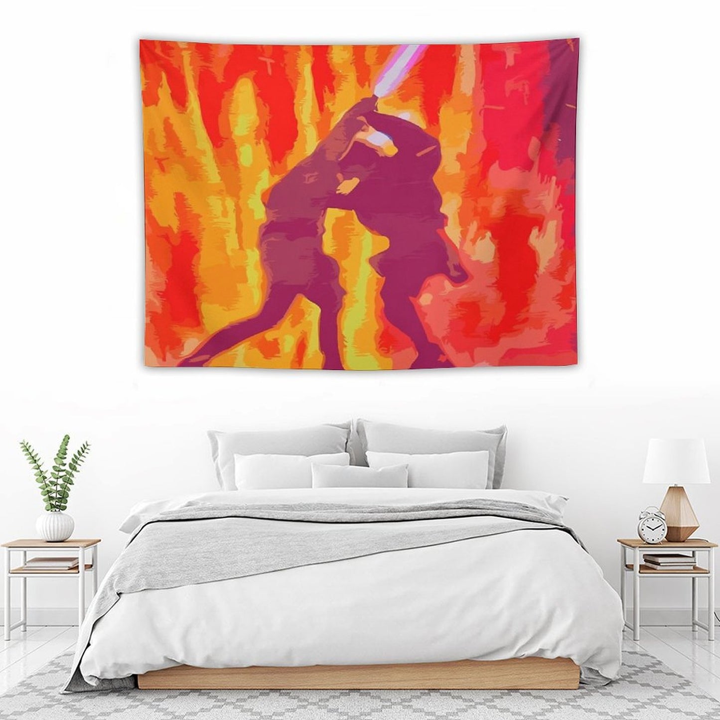 Anakin And Obi-Wan's Duel Tapestry