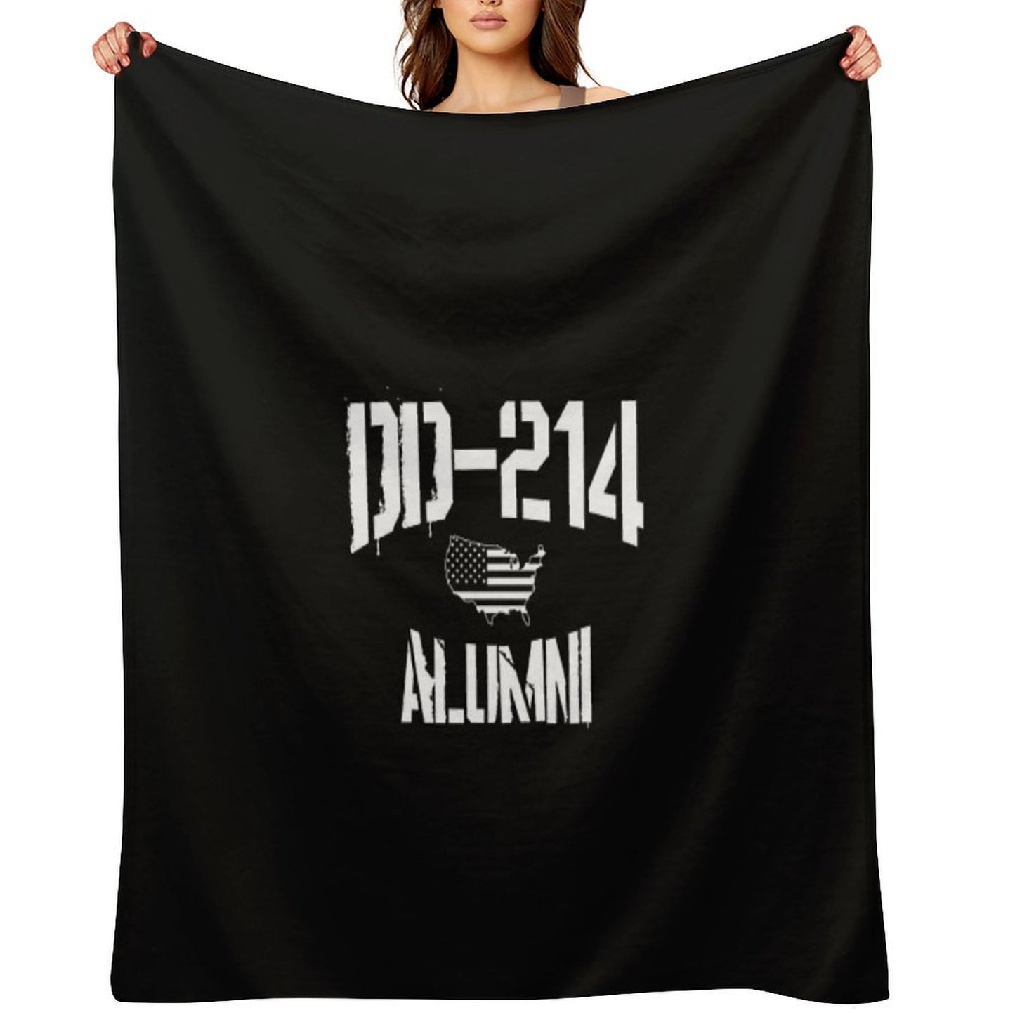 DD-214 Alumni Veteran Appreciation Gift US Flag Throw Blanket