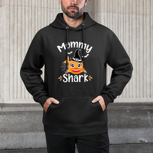 Mommy Shark Funny Halloween Mommy Announcement Shape Retention Hoodie