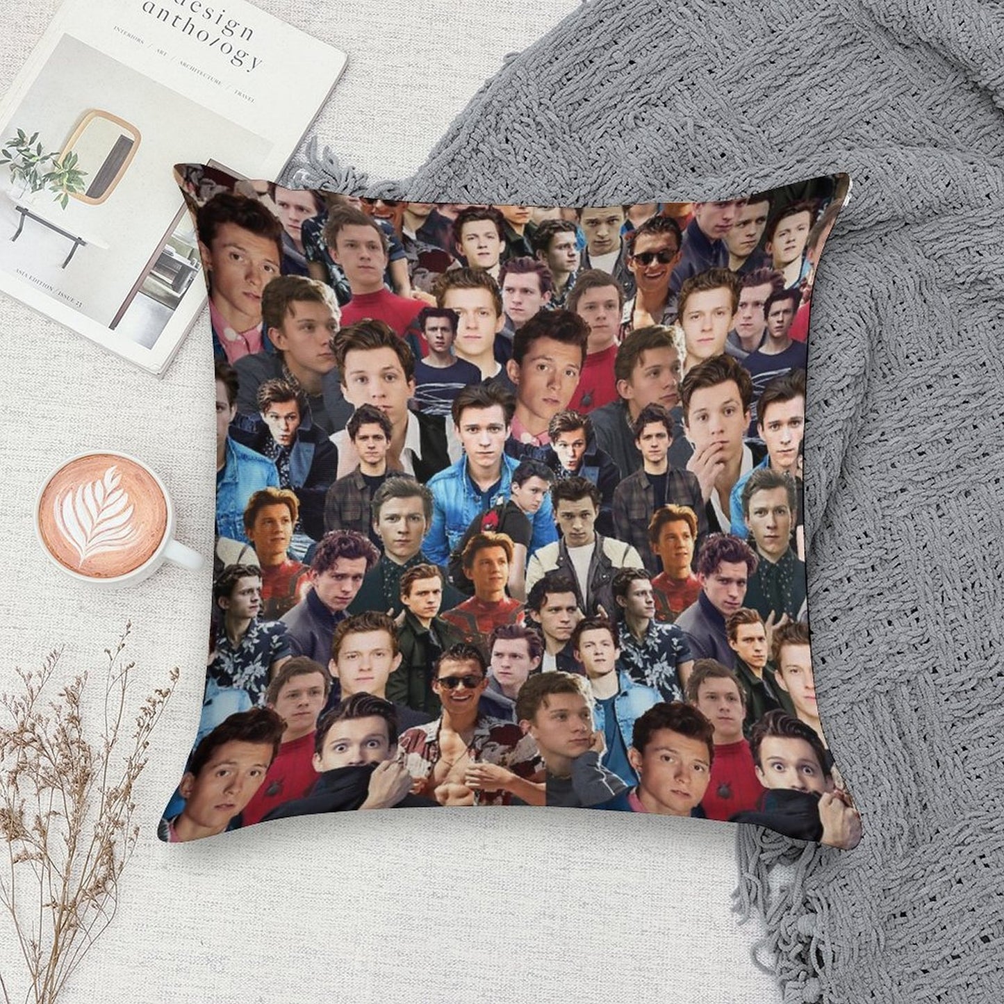 Tom Holland Collage Soft Warmth Comfort Throw Pillow