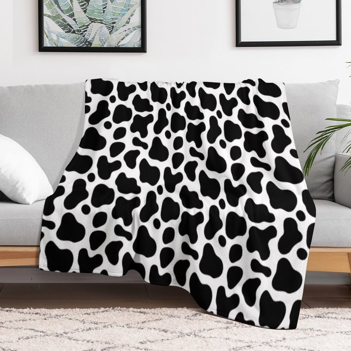 COW PRINT PATTERN Throw Blanket