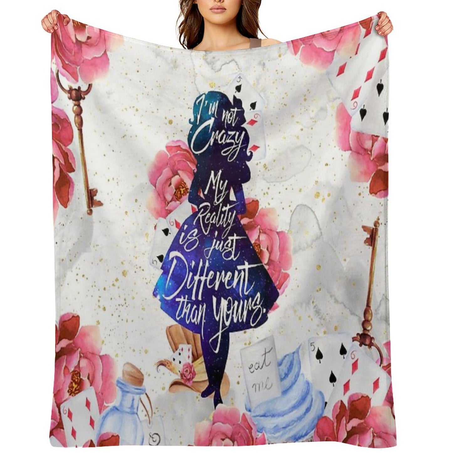 Alice - I'm Not Crazy Throw Blanket