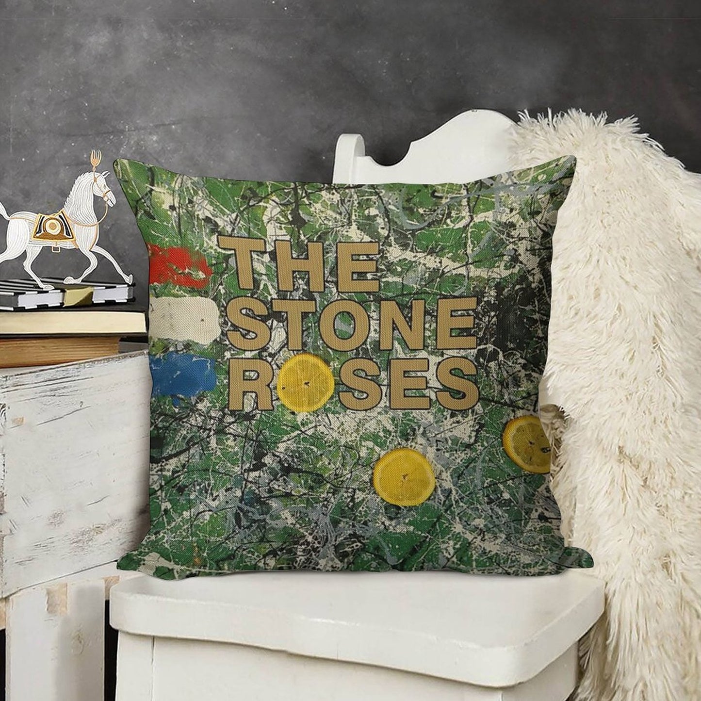 The Three Yellow Linen Throw Pillow Cover
