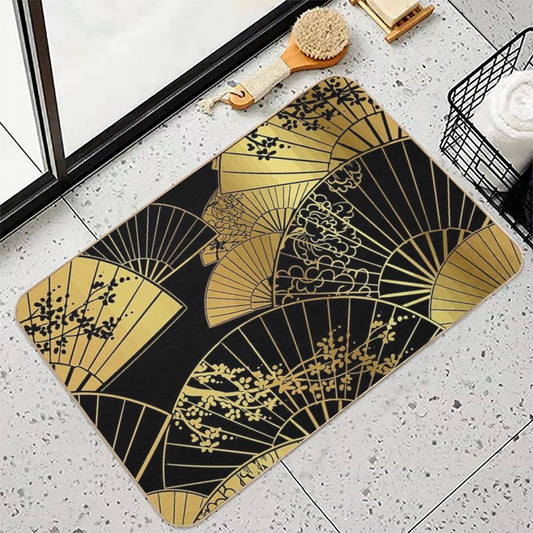 Japanese Oriental Fans Bath Mat