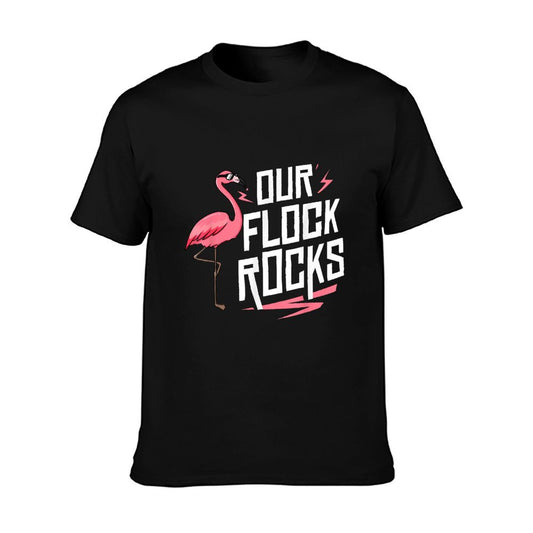 Our Flock Rocks Gift For Pink Flamingo Women Men T-Shirt